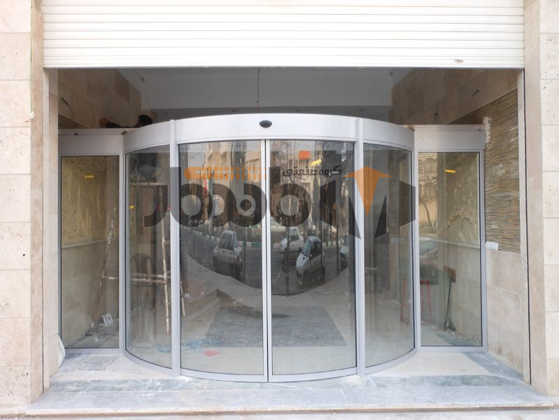 درب اتوماتیک شیشه نیم دایره (Curved)